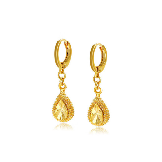 RSRDDY Old Phoenix Earrings Gold Drop Earrings Gold Store 999 Earrings Fashionable Women's Earrings 18k Gold 4.7g