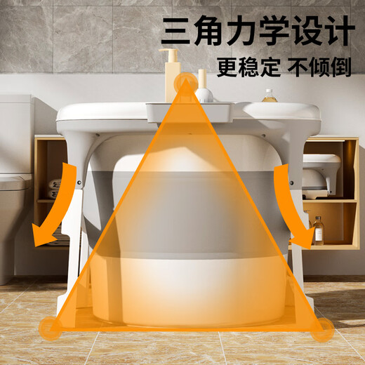 奔麦(派送上门)泡澡桶成人洗澡桶折叠浴桶可坐躺婴儿童游泳桶家用宝宝 升级感温【加高款】可折叠丨灰