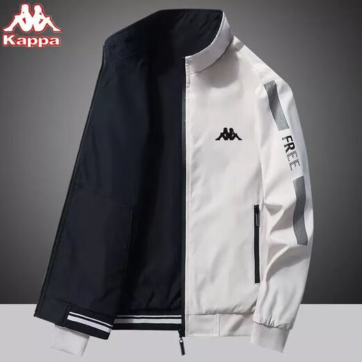 
KAPPA Kappa back-to-back jacket men's autumn and winter plus velvet stand collar casual sports loose trend handsome KP9866 mist blue [added velvet style] 3X suggestions [170-185] Jin [Jin equals 0.5 kg]