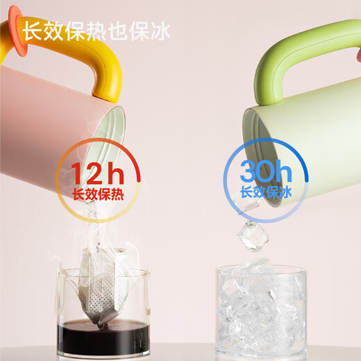 
Chakolab Big Mac Cup Organic Ceramic Covered Inner Boreal Straw Summer Cold Maintenance Large Capacity High-Precision Office Water Cup Oasis (Organic Ceramic Covered Inner Boreal) 1050ml