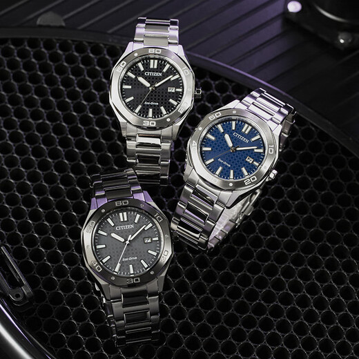 CITIZEN Eco-Drive Octagonal Dial Date Display Casual Fashion Sports Waterproof Men's Watch BM7630-80L