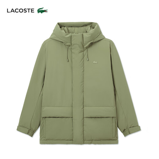 LACOSTE Wang Yibo's same style French crocodile men's winter warm goose down jacket | BH0697 BMY/khaki green 2XL 56