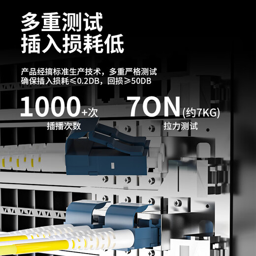 
Value meter Fiber jumper Telecommunications grade LC-LC single-mode dual-core Low smoke halogen-free environmentally friendly fiber cable Home fiber cable Transceiver tail fiber 25 meters ZLG1-LCLC25