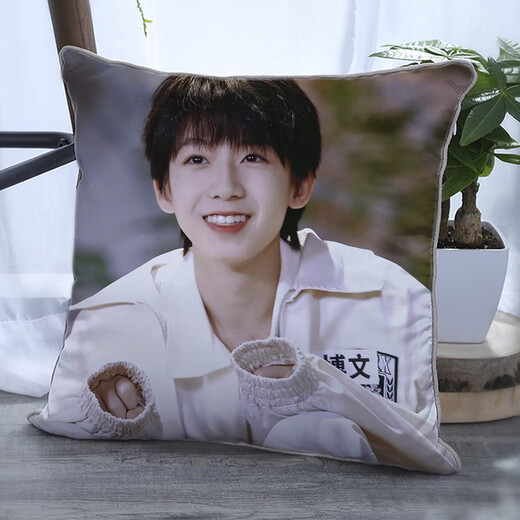 Yang Bowen peripheral pillows customized new star sleeping cushion pillow best friend student day gift double-sided pillow 10 (both sides with the same picture - baby down) 35*35 cm (extra small pillow - including pillow core)