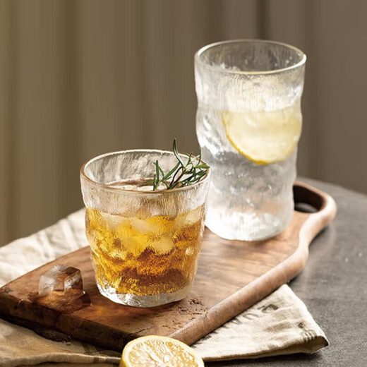 Meichu (maxcook) glass cup water cup transparent glacier cup juice wine glass milk breakfast cup 340ML*2 pieces MCB6172