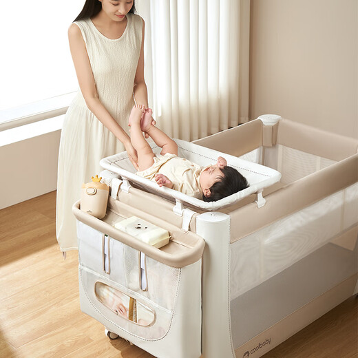 coolbaby berceau de nouveau-né multifonctionnel épissage de lit bébé pliable table de couches portable et lit uu mobile [max] pro modèle + table de couches + matelas