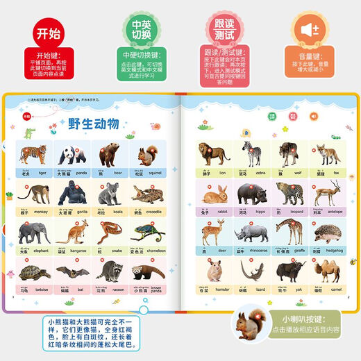 
Guangai Children's Early Education 03-6 Charging Chinese and English e-books and point reading learning machine baby pinyin audiobooks Bedtime Story Book 104 Stories - Charging Model