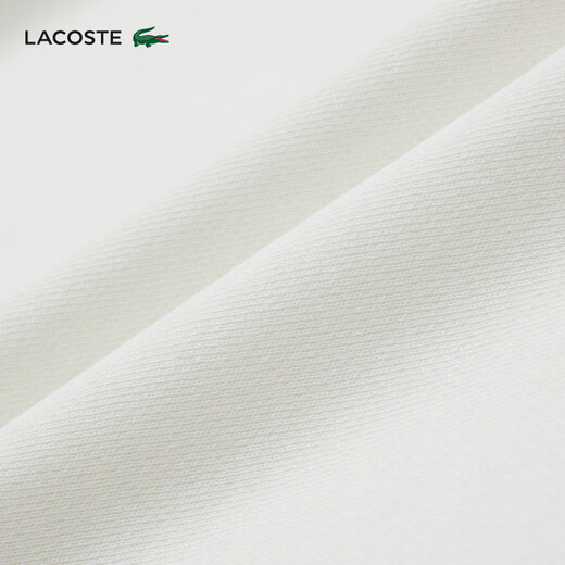 Lacoste French Crocodile Herren -Kleidung 24 Herbst neue Mode Einfache vielseitige, komfortable Baumwolle Runde Hals Sweatshirt SH3878 70 V /Beige White 2 /165