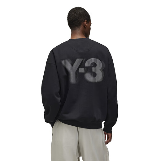 Y-3【 七夕礼物】y3LOGO CREW男士卫衣休闲圆领套头衫51JE9276卫衣 黑色 S