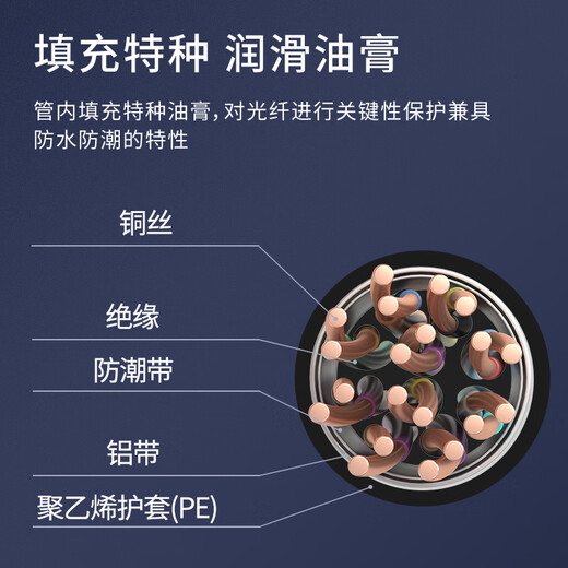 中科光电 室外重铠大对数通信线缆 电话语音大对数电缆 5对ZK-HYA53-5*2*0.5- 1米