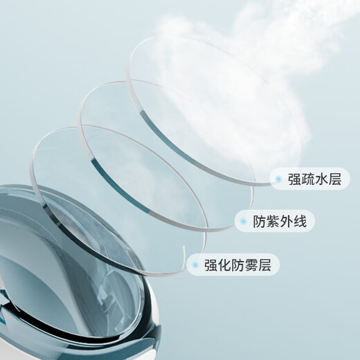 Hongxing Erke (ERKE) adult swimming goggles high-definition waterproof and anti-fog flat glasses for men and women simple professional sports swimming and diving glasses versatile black