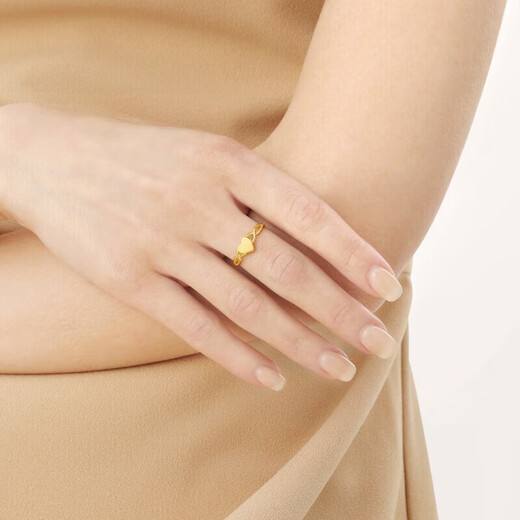 周生生黄金戒指足金心形戒指女款 结婚 贺礼 15277R 计价 13圈2.75克