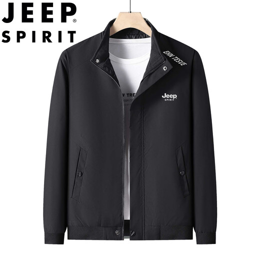 Jeep Spirit Jeep Jacke Herren Frühlings- und Herbstjacke Stand Collar Outdoor Business Young und mittleren Altersbekleidungsbekleidung Green 2xl