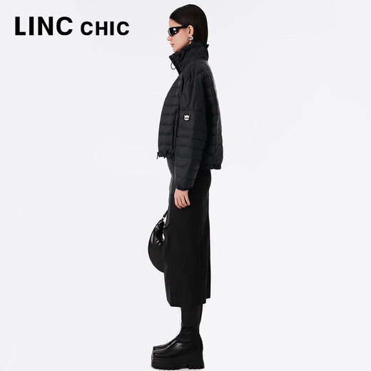 Jin Yujie Spring and Autumn Lightweight Down Jacket Women's Short Loose Stand Collar Light Warm Simple Jacket Y23301016