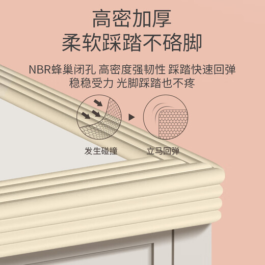 Special foot pads for bunk beds, iron frame, dormitory ladder, dormitory sponge stair step protection bag, ladder bed, off-white W type, 5 meters long, 8 cm wide, 8 mm thick