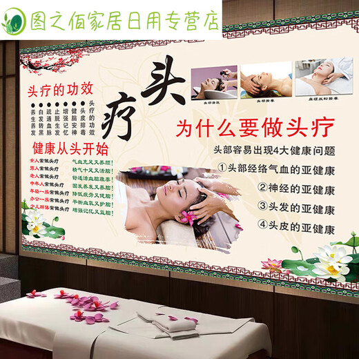 
Head therapy pictures promotional poster head therapy benefits poster Chinese medicine hair care massage pictures advertising stickers 21-Toudao Soup 2 15657
