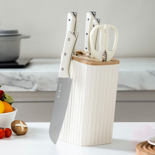 张小泉皓月系列六件套菜刀切片刀水果刀斩骨刀剪刀刀具全套 D300191