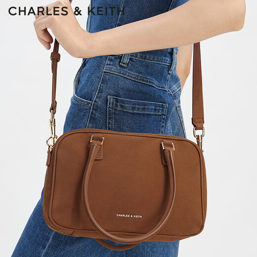 CHARLES&KEITH solid color portable Boston bag crossbody bag women's bag birthday gift CK2-30271398