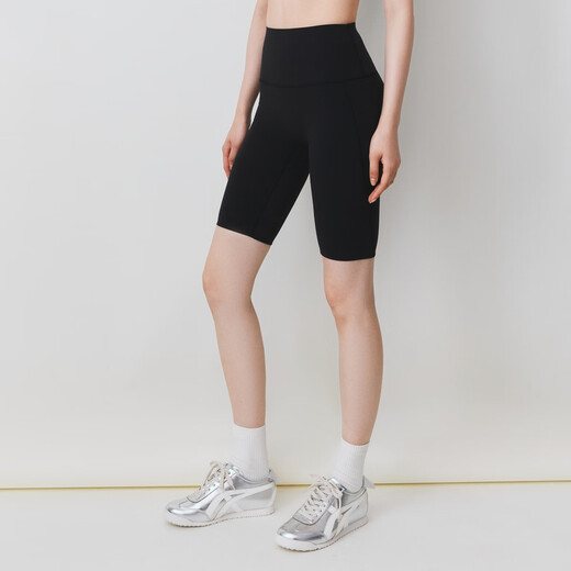 FirstStation [gleiches Modell im Einkaufszentrum] Daya Home Slim High Taille Slim Short Leggings für Frauen 24 Frühlings- und Sommer Neuer Stil 6221a Black 165/72A/L