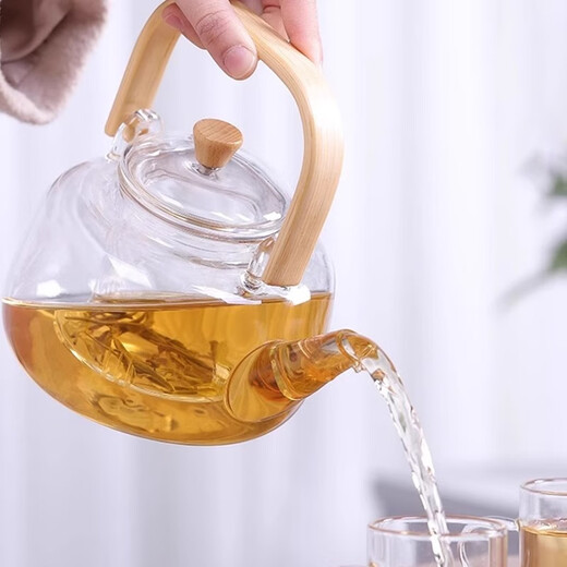 Haofeng 2025 new glass teapot complete tea set set teapot steaming all-in-one household teapot as a gift