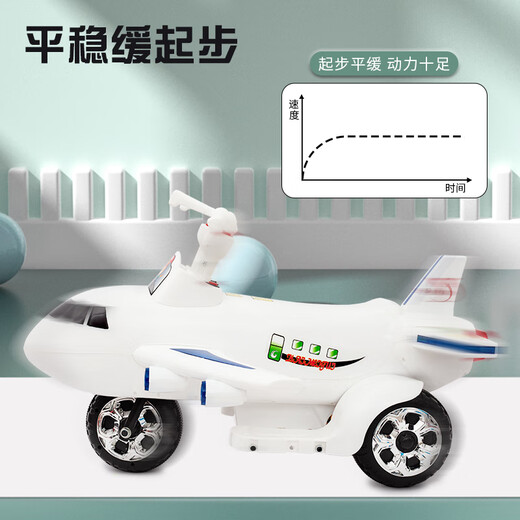 Jingxuan Los juguetes de aeronaves grandes para niños se pueden usar para vehículos eléctricos para niños de 2 a 5-8 años, los bebés de los bebés de los monturas se pueden utilizar la música de los vehículos eléctricos.