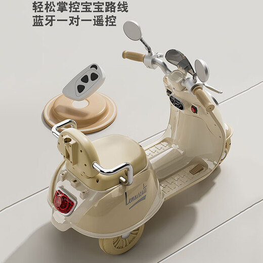 易迈尔儿童电动三轮摩托车男女宝宝遥控玩具车可坐人1-6岁小孩充电瓶车 玛咖粉【双驱+大电瓶+遥控】 早教音乐 手机蓝牙