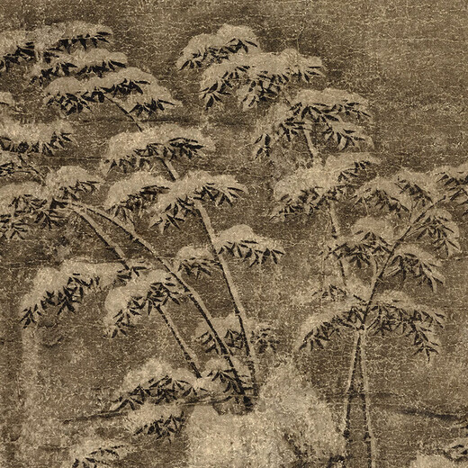 Yuan Tanzhi Ruixue Bamboo Pictures Ancient Flower and Bird Painting Scrolls of literati paintings Famous paintings Antique paintings Decorative hanging paintings Yuan Li Zhi ink bamboo picture 12803 30X45 cm (spraying painting heart size) Framed
