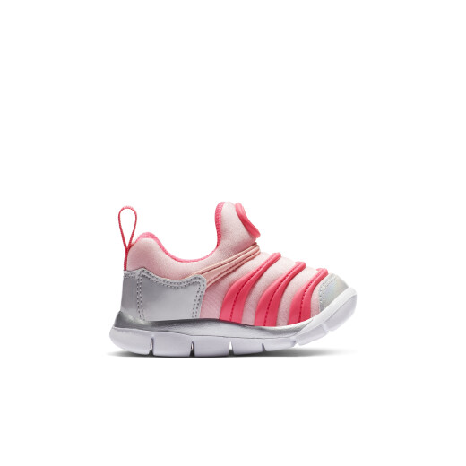 Nike (Nike) Caterpillar oficial para niños y niñas Dynamo Free Baby and Children Fácil de poner y quitar los zapatos deportivos CI1188 686 Medium blando polvo/polvo transparente/platino/plata metálica 27