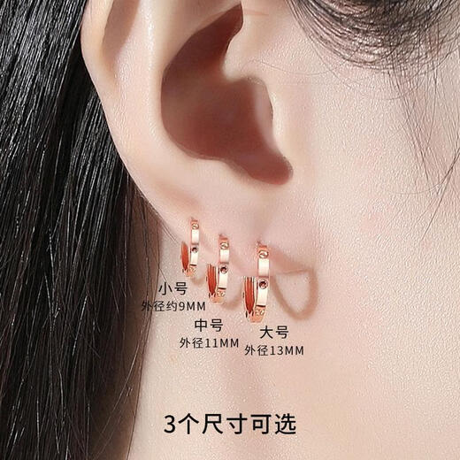 DL 1998 Fat Donglai same style 18K gold colored gold earrings 18k gold earrings small earrings circle au750 earrings 18k gold magic earrings large pair