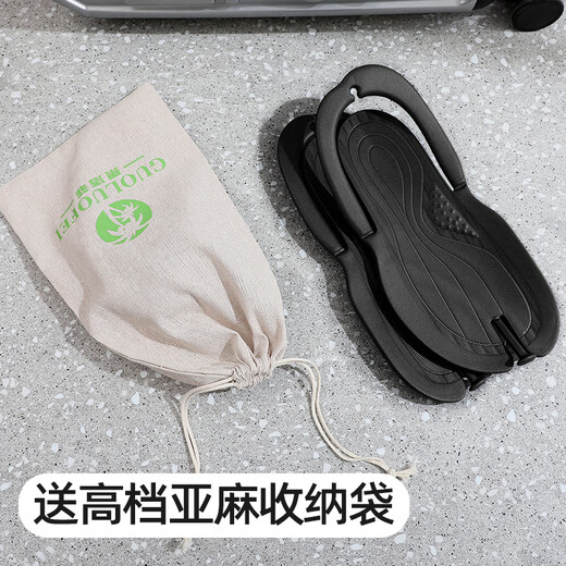 
GUOLUOFEI folding travel slippers for men in summer new portable outdoor travel beach swimming anti-slip flops for women outside wear khaki 9275 265mm M suitable for sizes 39-41