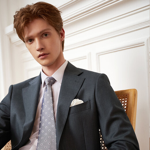 Guillaume de Mons Men's Suit Wool Gray Business Professional Formal Wear Groom Wedding Slim Suit Suit 2025 Spring and Summer Elegant Gray Single Suit Top 44