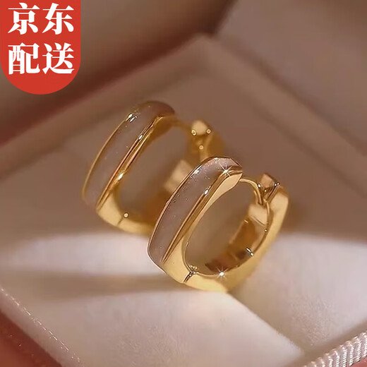 Idel dripping glaze geometric earrings light luxury high-end earrings niche simple design earrings 2025 new square earrings for women square earrings gold E3268