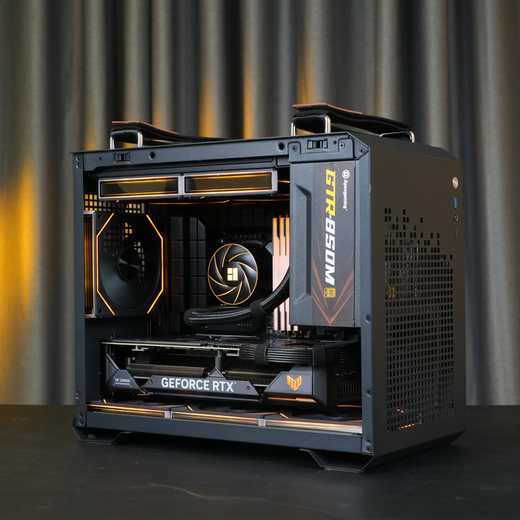 ASUS family bucket 14600KF host RTX5060Ti host ITX host portable small host computer game live broadcast ROG family bucket assembly host assembly computer host with six丨14600KF+RTX5060Ti