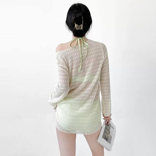 
Jin[Jin equals 0.5 kg] Sexy bikini three-piece suit with hoodie pure internet celebrity girl covering her belly and making her look slimming 2025 new hot spring swimsuit women green average size [recommended 80-120 Jin[Jin equals 0.5 kg]]
