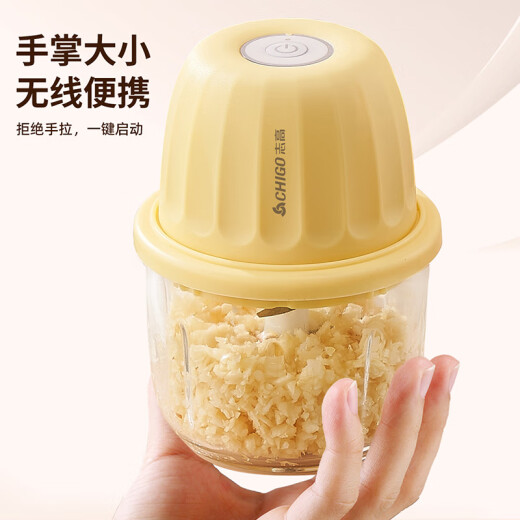 CHIGO meat grinder household food supplement machine baby stuffing grinder mixer meat grinder electric multi-functional food supplement cooking machine small wireless portable garlic machine TK-X50C