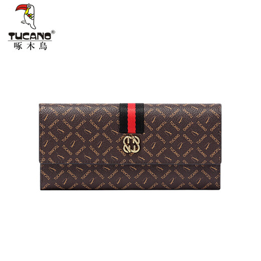 Woodpecker (TUCANO) wallet women's long wallet card bag two-in-one classic printed large capacity wallet practical birthday gift girlfriend