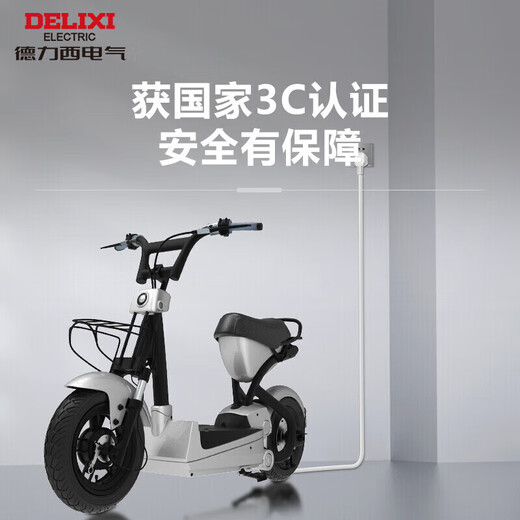 德力西(DELIXI) 电源插座延长线/电线插座/延长线插座电动车充电延长线/插排/排插 10A 全长1.8米无开关