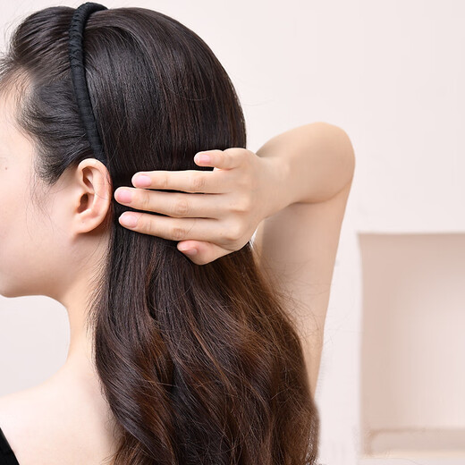 VAN OCEAN ANNORA headband for women's face wash, special toothed anti-slip crushing hair finishing headband hair clip simple home elegant black