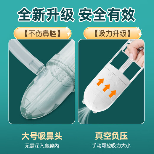 Jim/Lily nasal suction device baby [Pediatric recommendation] UBEST nasal suction neonatal shit device cleaning nasal cavity Manual nasal suction device + sterile nasal saline + gift upgraded version