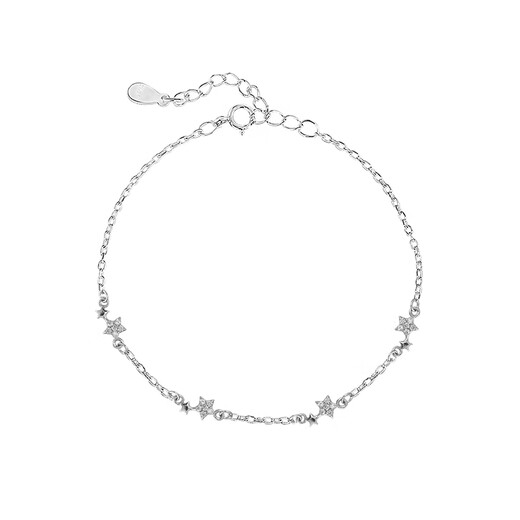 Little Moe S925 Pulsera plateada Ins Diseño de nicho Simple Simple Star Hand Accesorios Estudiantes Mejores amigos Regalos Fresh Style Silver Star Bracelet