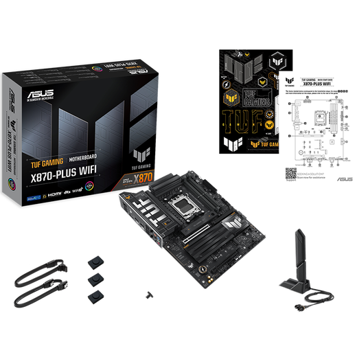 华硕TUF GAMING X870-PLUS WIFI主板 支持 CPU 9900X3D/9950X3D/9800X3D (AMD X870/socket AM5)