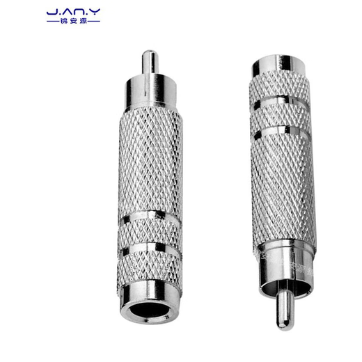 Gold-plated copper 6.5mm female to RCA male audio and video coaxial conversion connector AV Lotus male to 6.35mm female socket gold-plated copper (made in Taiwan)