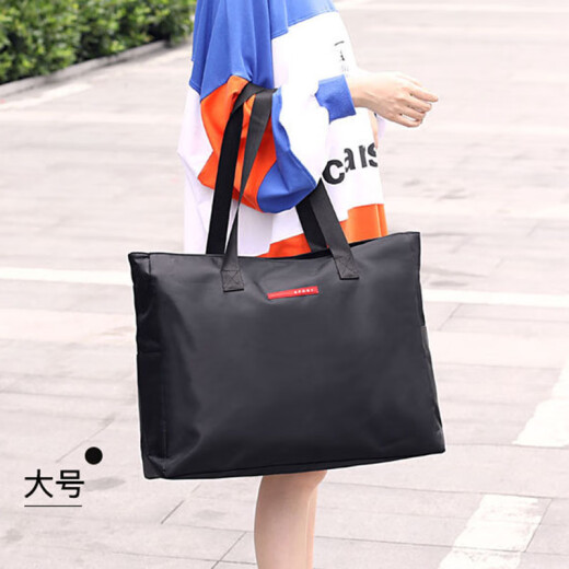 Yilang short-distance travel bag Oxford cloth handbag high-end luggage bag travel bag large capacity duffel bag Black T06