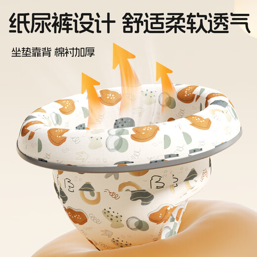 ANGI BABY婴儿学步车防侧翻婴儿车宝宝学步车助步多功能儿童手推车音乐玩具 【可调高低+音乐餐盘】椰子灰 多功能学步助步周岁生日礼物