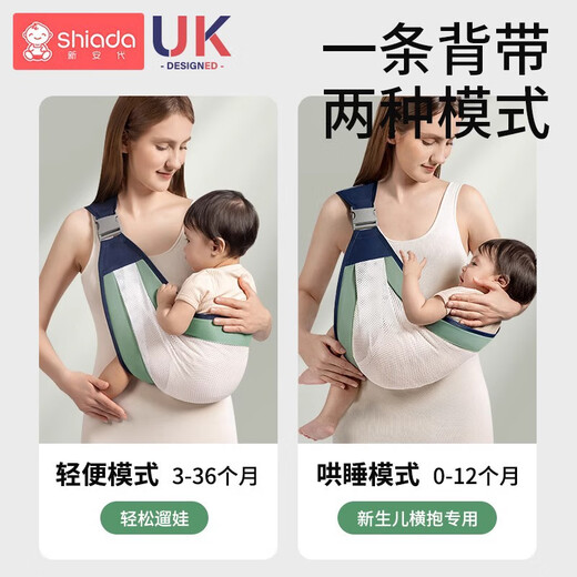 Xin'andai Simple Multi-Function Baby Carrier Crossbody Newborn Portable Carrier Comfortable New Waist Stool to Hold Baby Artifact Carrier Children's Carrier (Blue Model)