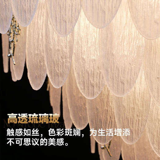 
Dina French living room chandeliers high-end luxury crystal lamp villa duplex building headlight bedroom dining light new 2025 P9887/50 full spectrum three-color light