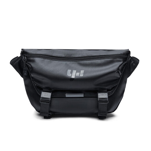 CavlslKcat crossbody bag for men, functional trendy brand workwear shoulder bag, multifunctional commuting motorcycle riding messenger bag, backpack, men's bag, black (can fit an 11-inch tablet) 33*9*22CM