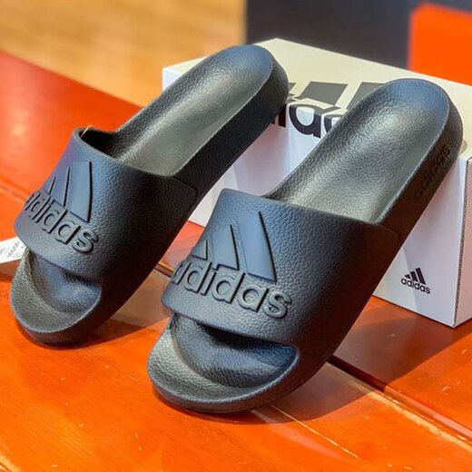 阿迪达斯 （adidas）拖鞋男鞋女鞋2025夏季外穿户外沙滩鞋一字凉鞋轻便休闲鞋溯溪鞋 IF7371黑色 36.5