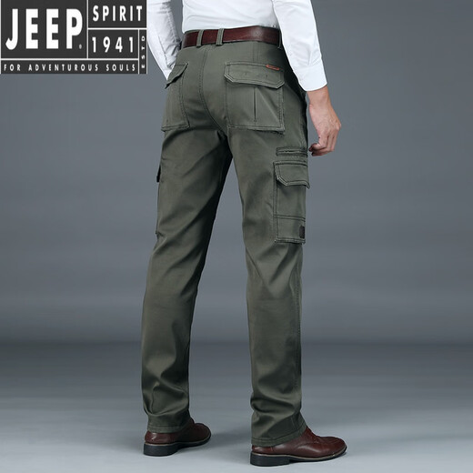 JEEP SPIRIT2025新春夏多口袋工装裤男士休闲裤男宽松军旅工作裤耐磨男裤 夏季9923-军绿 薄款 30 腰围二尺二