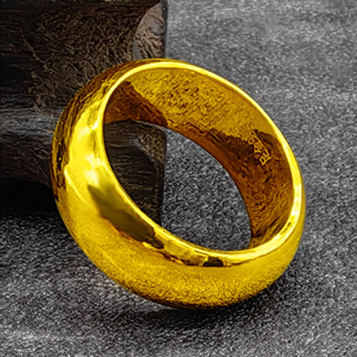 Erxi gold ring for men and women pure gold 999 glossy surface loach back thick thin wall atmospheric fashion trendy gift giving width 1 cm 50g leave a message circle number when placing an order, return and replenish according to the physical gold